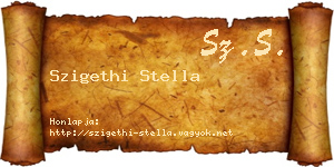 Szigethi Stella névjegykártya